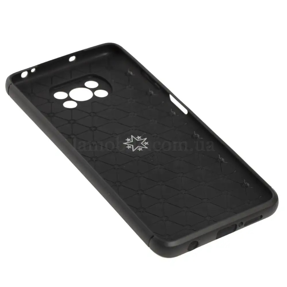 Чехол для Xiaomi Poco X3 Deen ColorRing с кольцом черный / красный