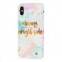 Чехол Light Mramor для iPhone X / Xs case 360 мраморный с надписью