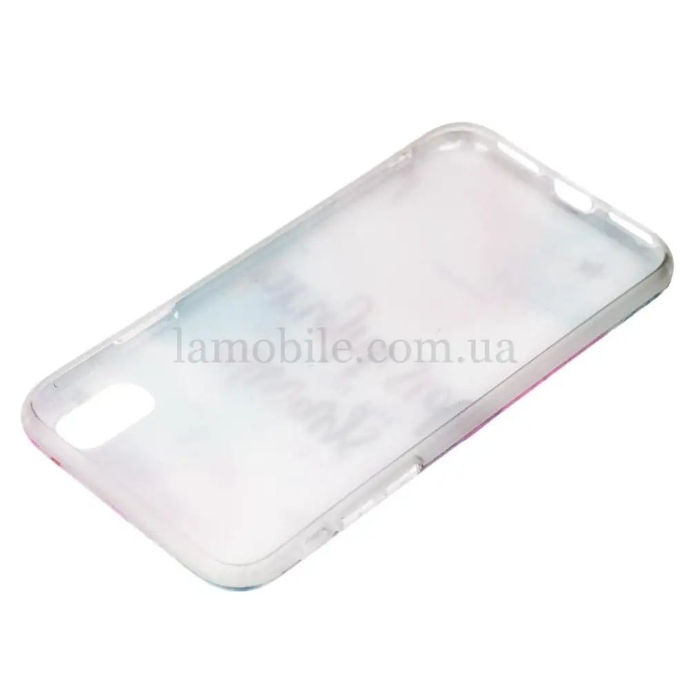 Чехол Light Mramor для iPhone X / Xs case 360 мраморный с надписью