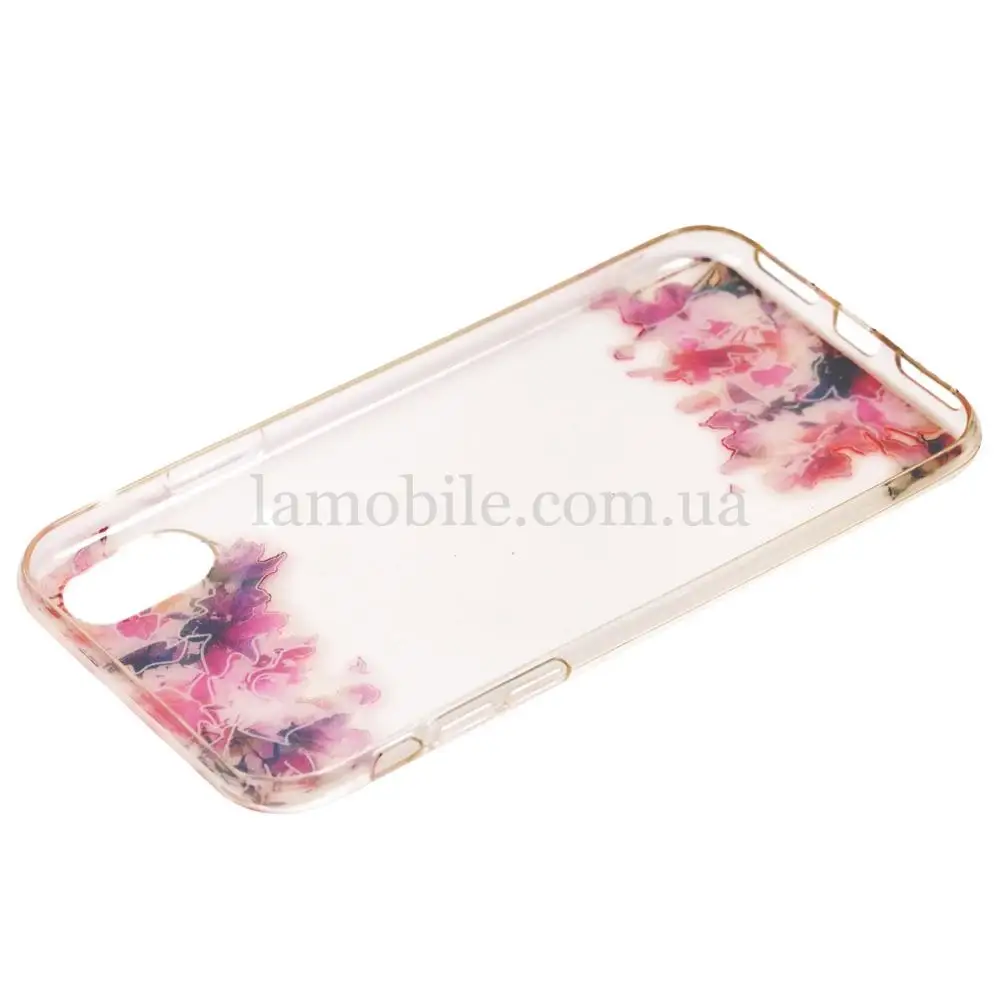 Чехол для iPhone X / Xs цветы маслом  