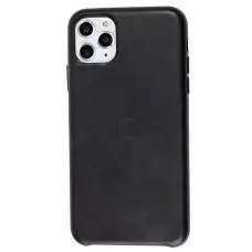 Чехол для iPhone 11 Pro Max Leather classic "черный"