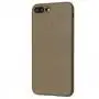Чехол Leather для iPhone 7 Plus / 8 Plus эко-кожа защита 360 светло коричневый