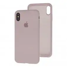 Чехол для iPhone X / Xs Silicone Full серый / lavender