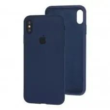 Чехол для iPhone X / Xs Silicone Full синий / midnight blue