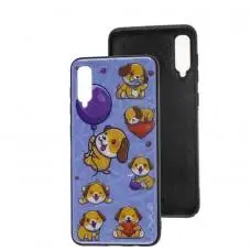Чехол для Samsung Galaxy A50 / A50s / A30s Wave Majesty happy dog / light purple