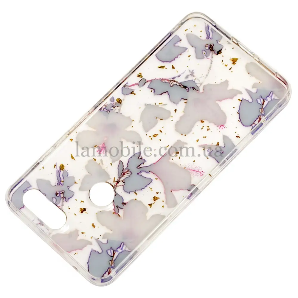 Чехол для Xiaomi Mi 8 Lite Flowers Confetti "китайская фиолетовая роза"
