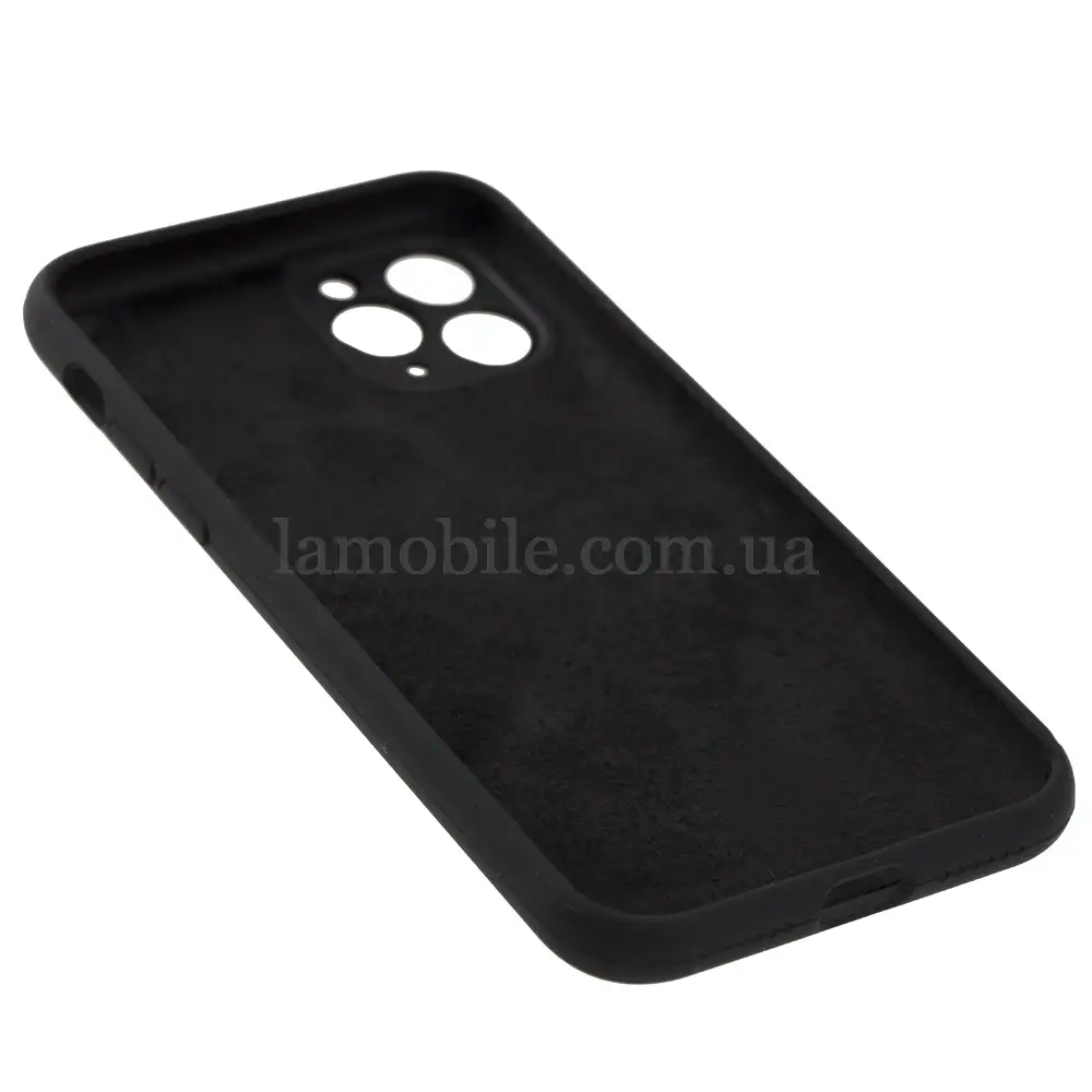 Чехол для iPhone 11 Pro Silicone Full camera Lens черный