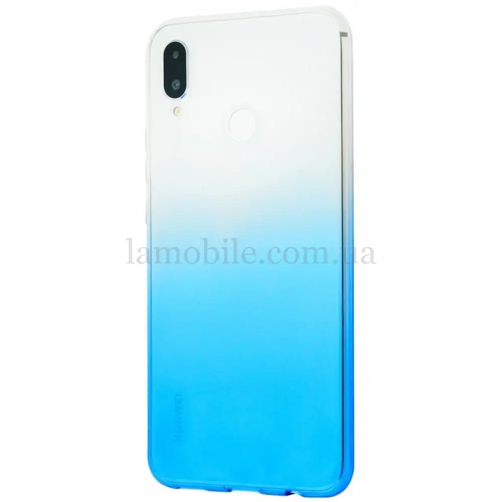 Чохол для Huawei P Smart Plus Gradient Design біло-блакитний