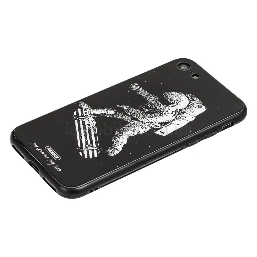 Чехол White Knight для iPhone 7 / 8 Glass космонавт