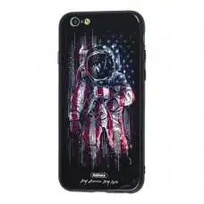 Чехол White Knight для iPhone 6 pictures glass америкаский космонавт