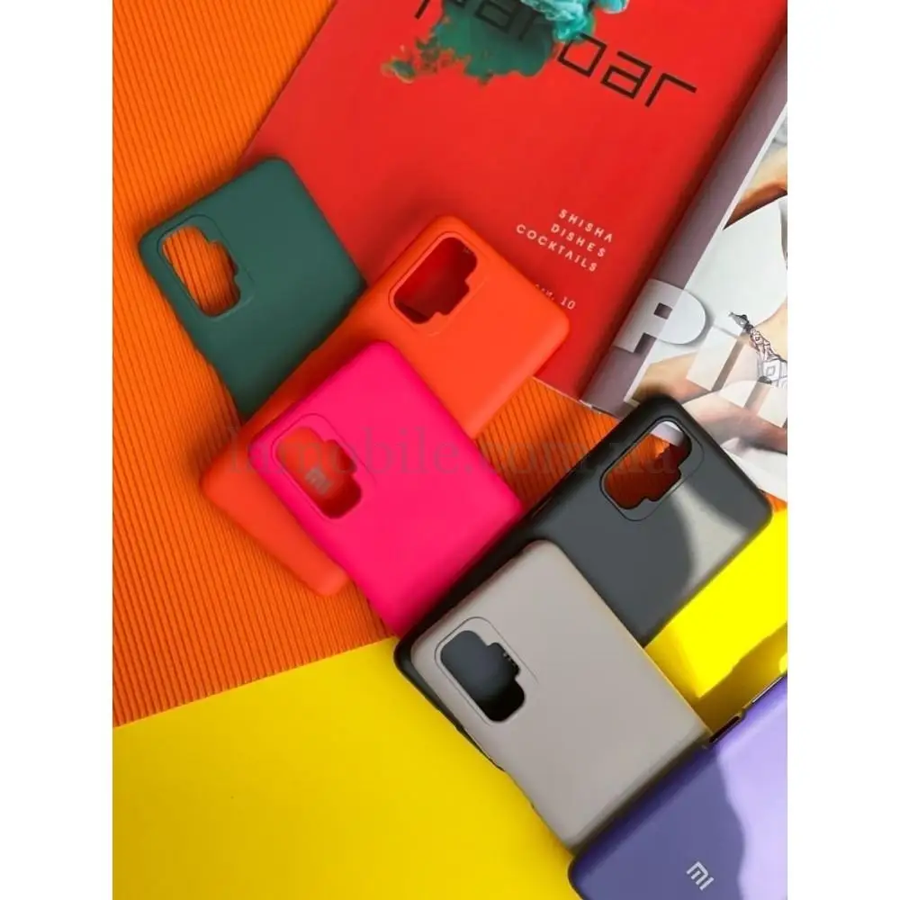 Чохол для Xiaomi Redmi Note 10/10S Lime silicon з мікрофіброю оранжевий (orange)