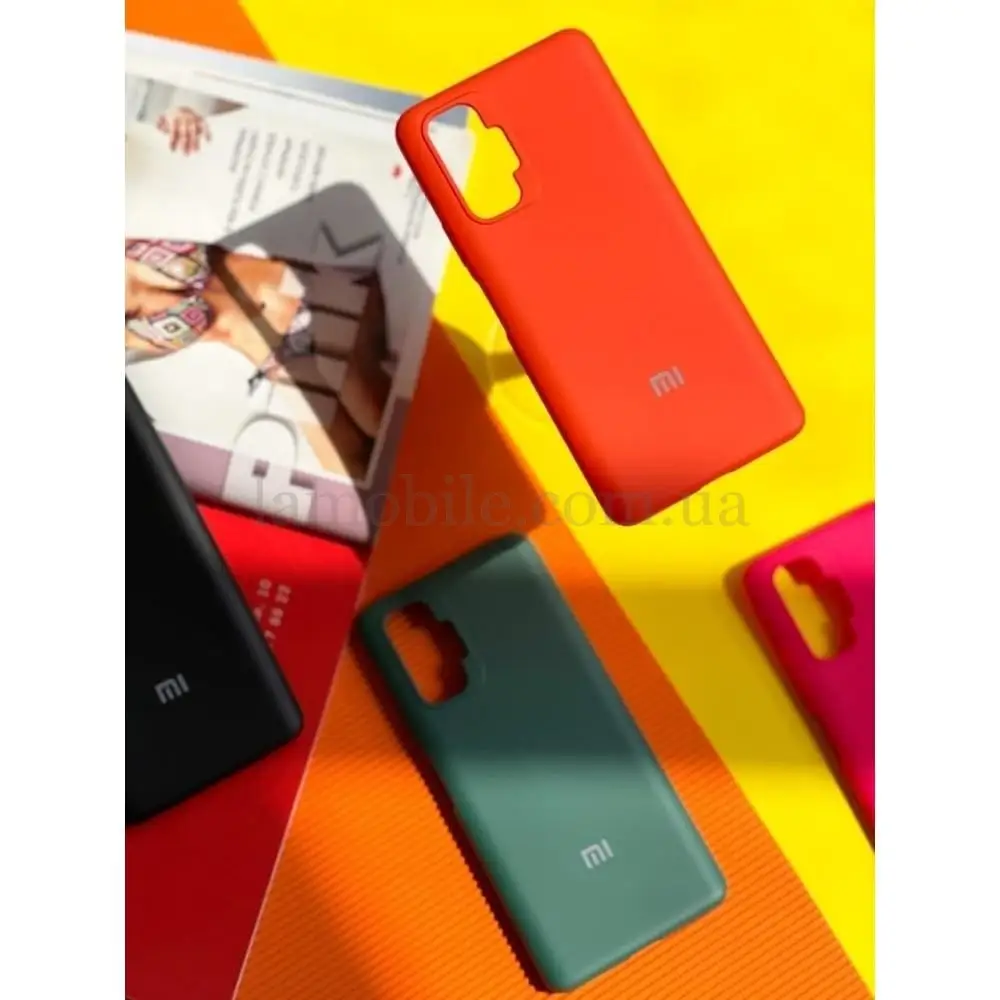 Чохол для Xiaomi Redmi Note 10/10S Lime silicon з мікрофіброю оранжевий (orange)