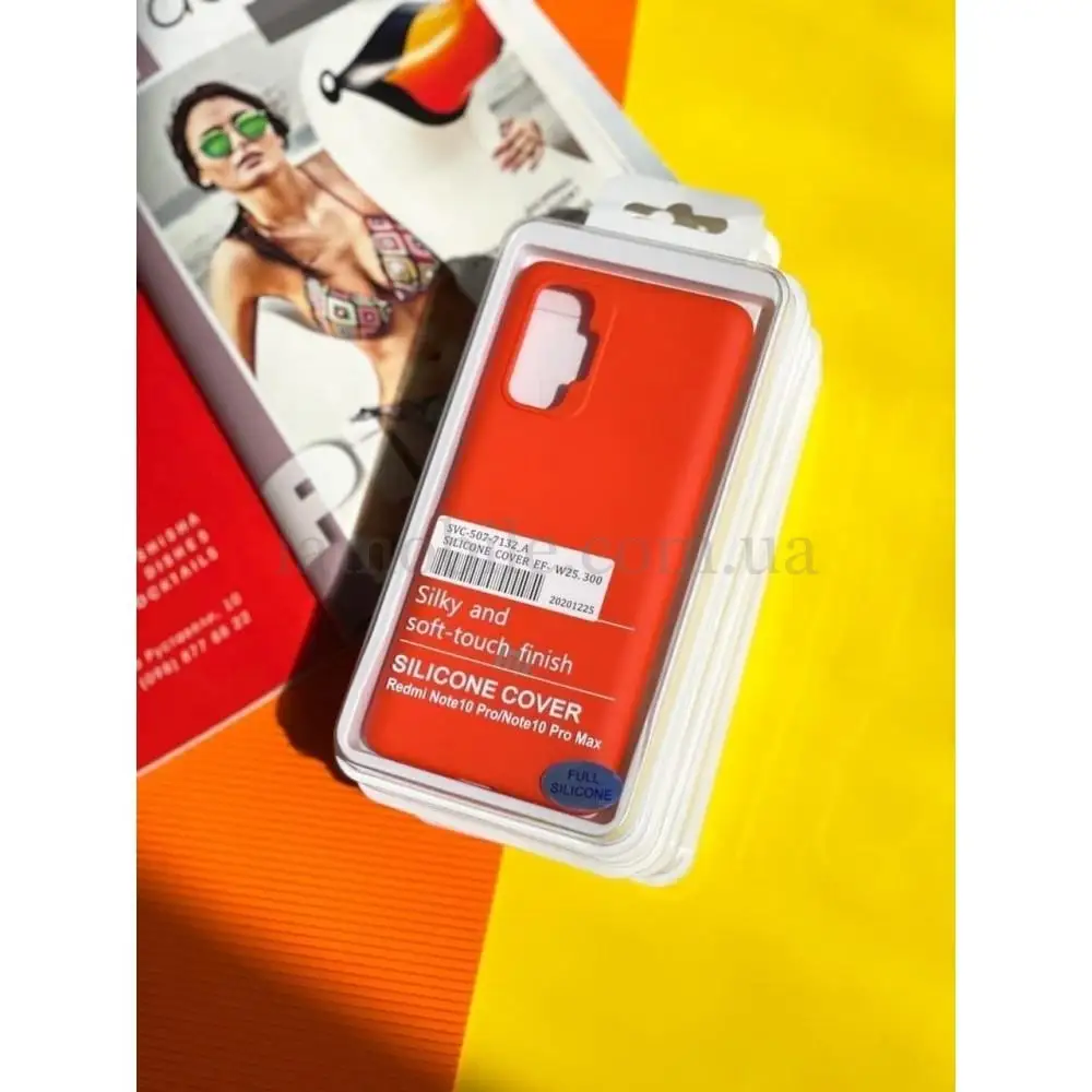 Чохол для Xiaomi Redmi Note 10/10S Lime silicon з мікрофіброю оранжевий (orange)