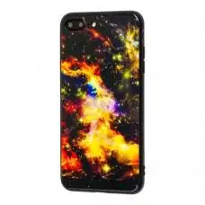 Чехол для iPhone 7 Plus / 8 Plus космос оранжевый