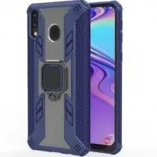 Чохол для Samsung Galaxy A20/A30 Combo Ring удароміцний з кільцем синій