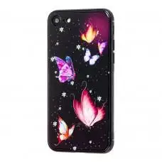 Чехол для iPhone 7 / 8 glass бабочки