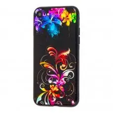 Чехол для iPhone 7 / 8 glass цветы