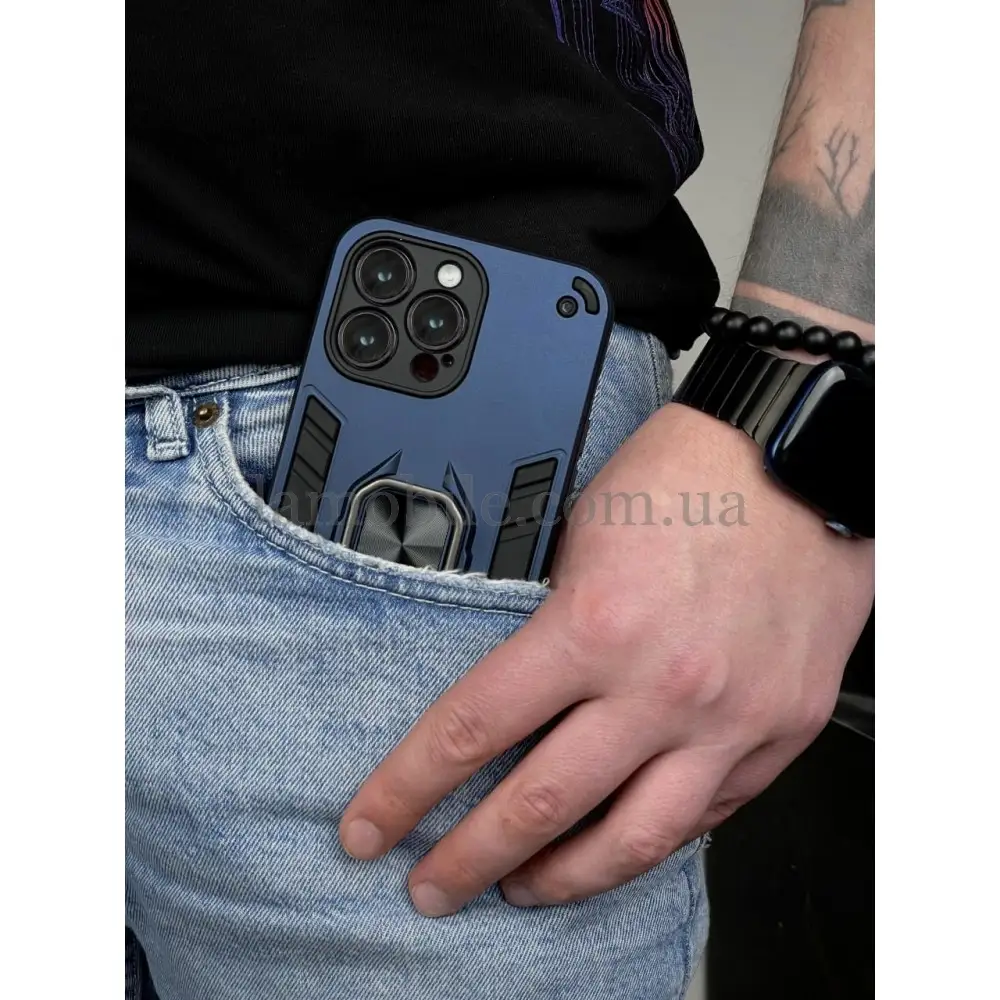 Чохол для Xiaomi Redmi Note 12 4G Military Armor Ring black