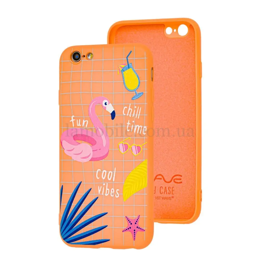 Чехол для iPhone 6 / 6s Wave Fancy cool vibes / peach