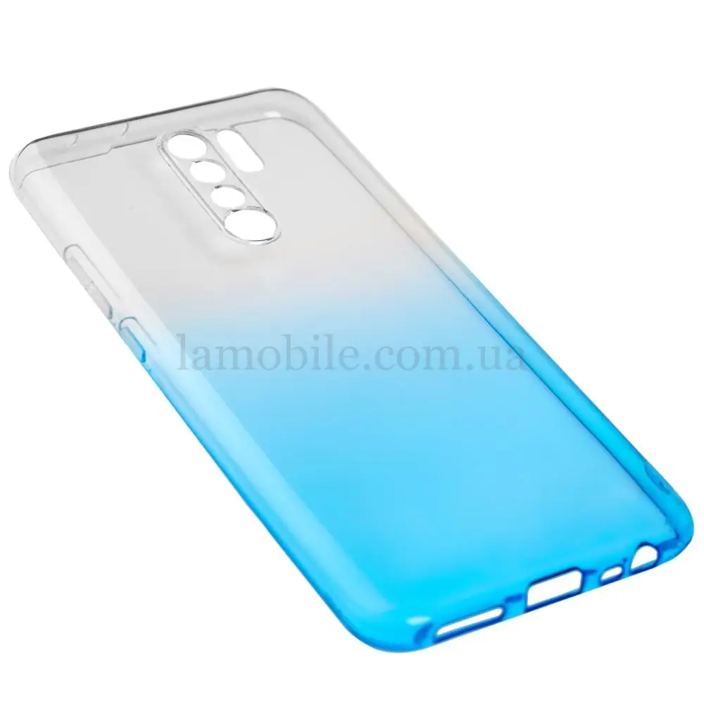 Чехол для Xiaomi Redmi 9 Gradient Design бело-бирюзовый