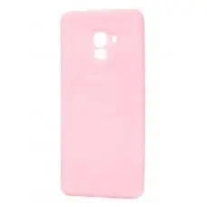 Чохол для Samsung Galaxy A8+ 2018 (A730) Silicone cover рожевий
