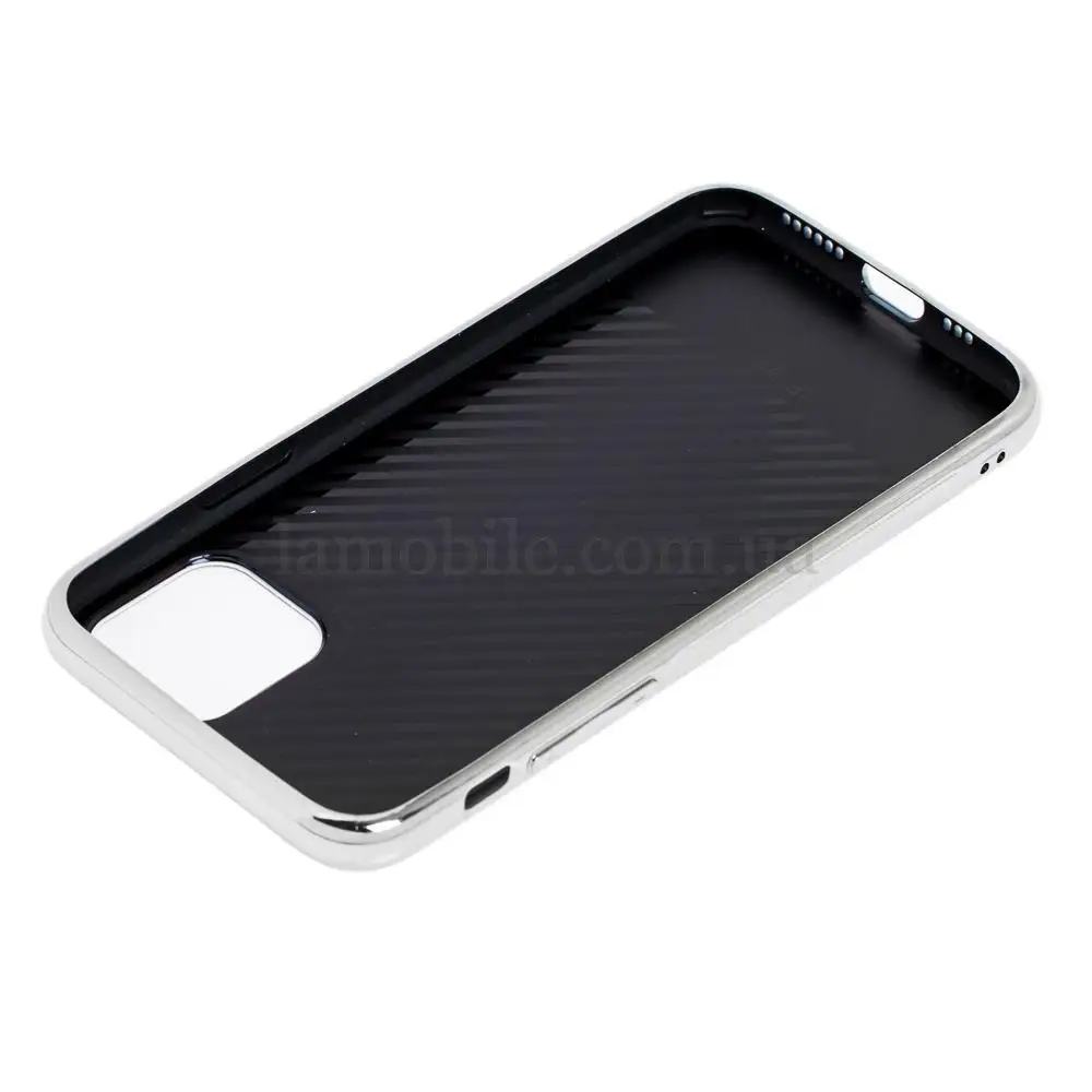 Чохол для iPhone 11 Pro Ambre Fashion сріблястий / малиновий