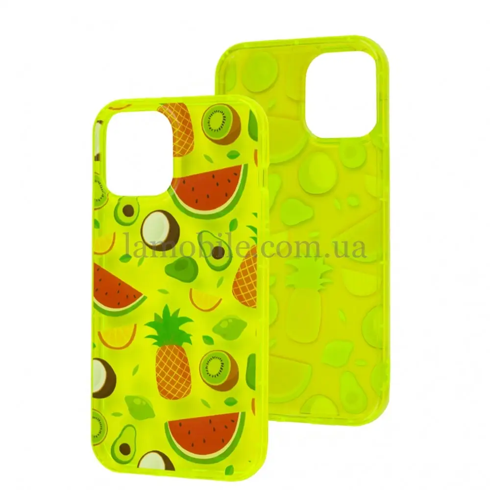 Чехол для iPhone 12 Pro Max Summer Time yellow / fruits