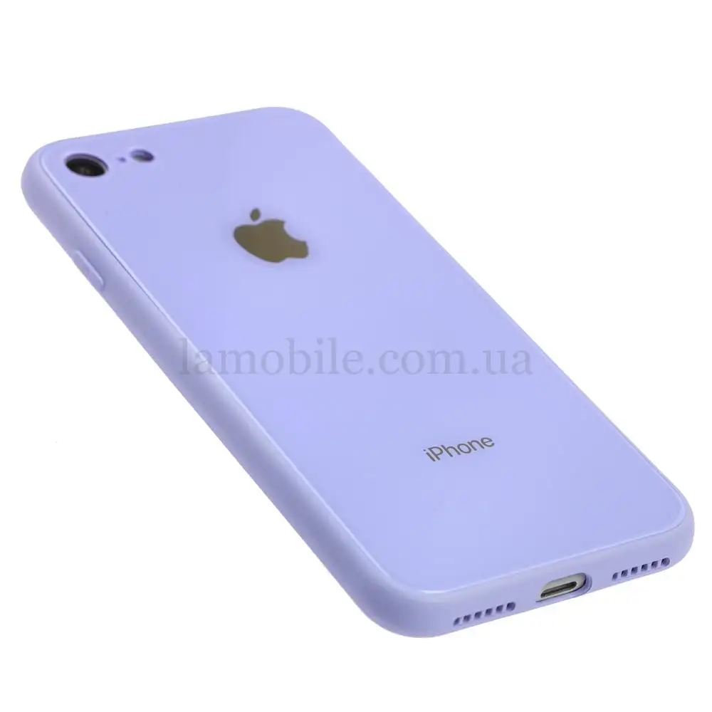 Чохол New glass для iPhone 7 / 8 бузковий