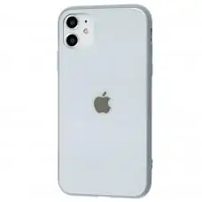 Чехол для iPhone 11 New glass синий туман