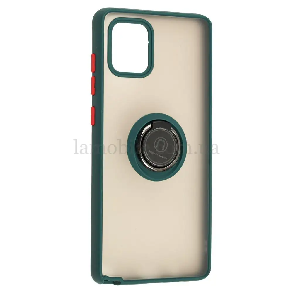 Чохол для Samsung Galaxy Note 10 Lite (N770) LikGus Edging Ring оливковий