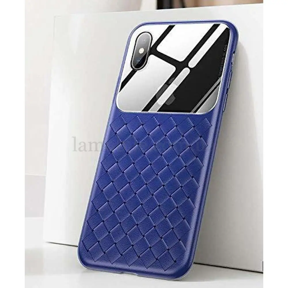 Чехол Baseus Glass Weaving для iPhone Xs Max синий