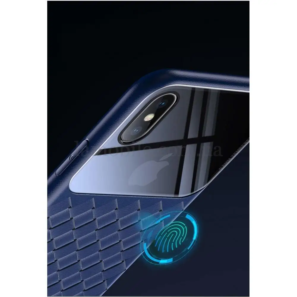 Чехол Baseus Glass Weaving для iPhone Xs Max синий