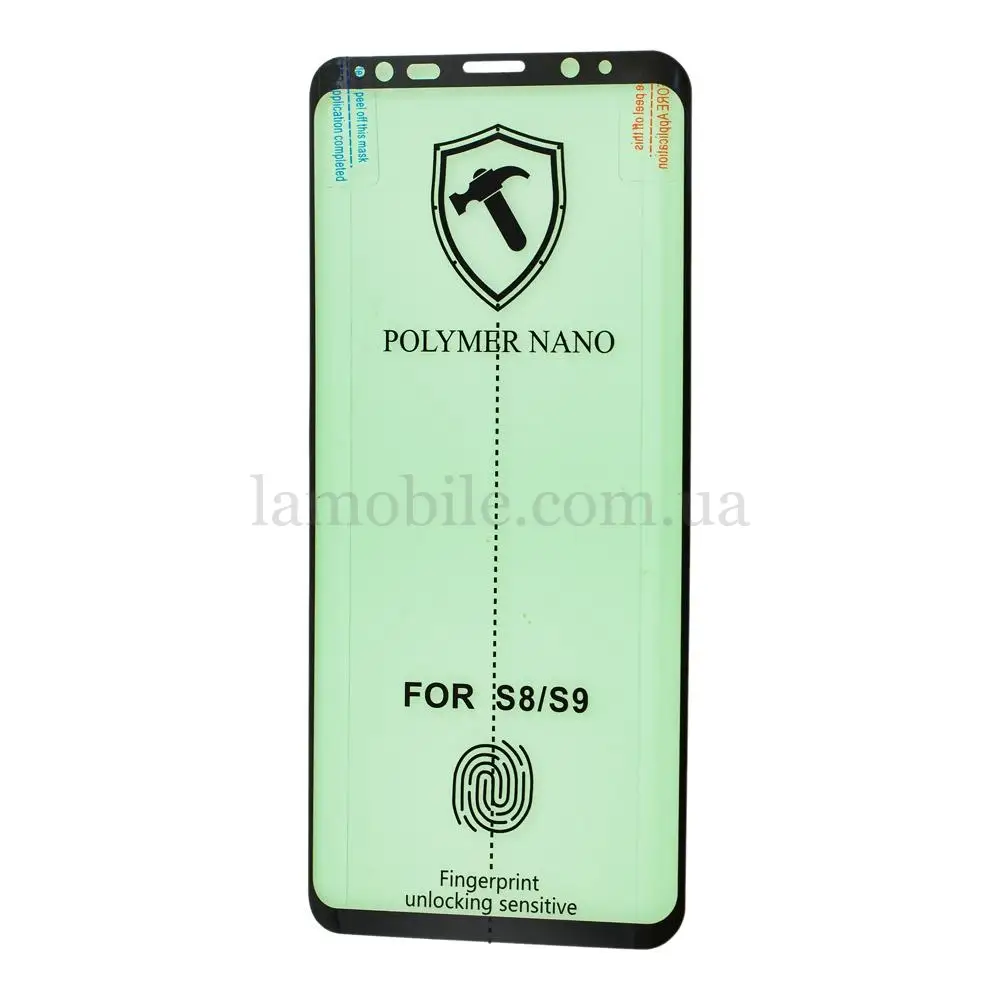 Защитная пленка для Samsung S8 / S9 Polymer Nano Full Glue черный (OEM)
