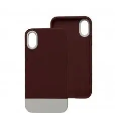 Чохол для iPhone X / Xs Bichromatic wine / white