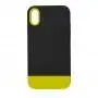 Чохол для iPhone Xr Bichromatic black / yellow