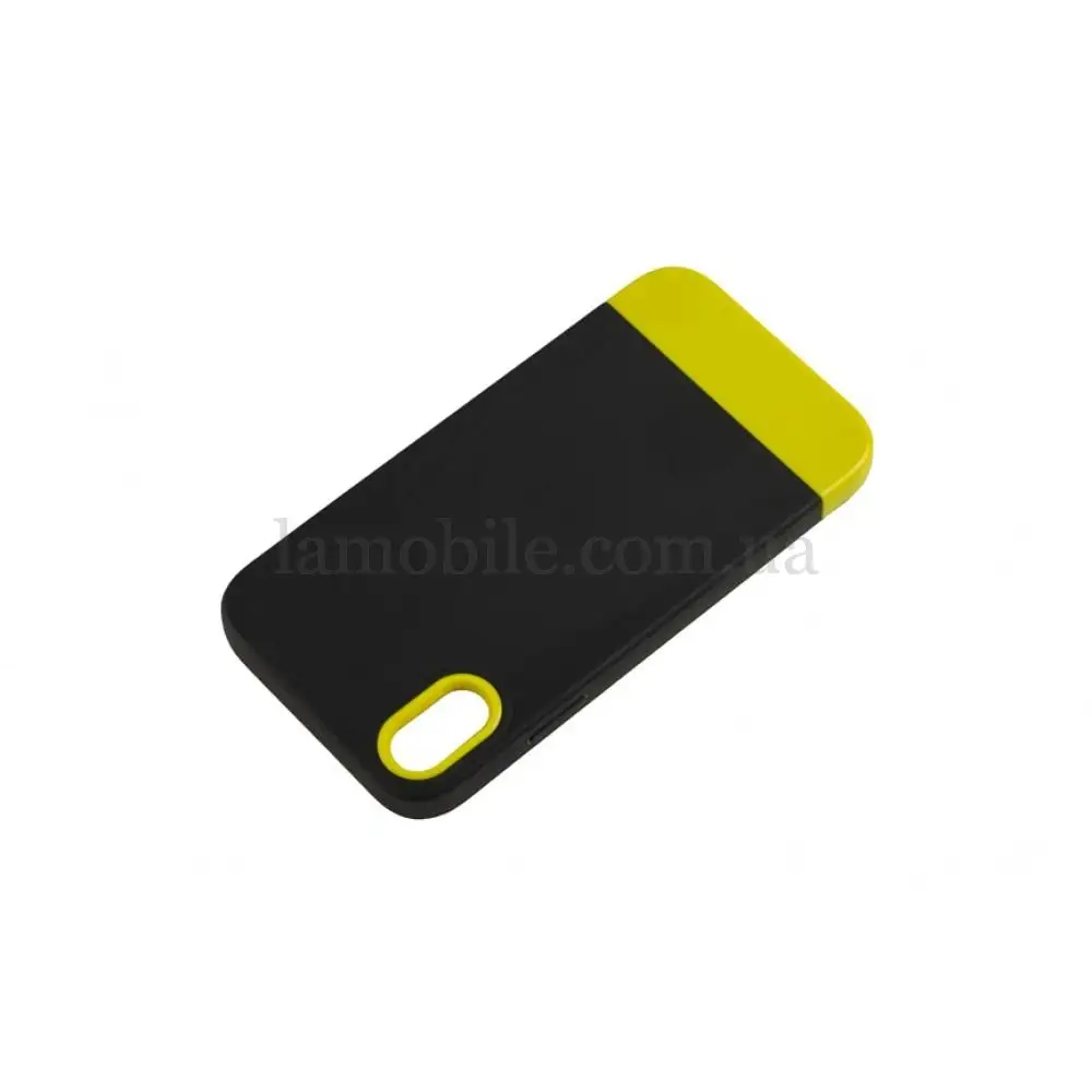 Чохол для iPhone Xr Bichromatic black / yellow