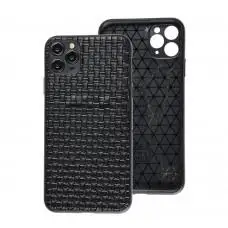 Чехол для iPhone 11 Pro Max Leather case плетенка