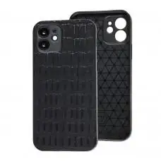 Чехол для iPhone 12 Leather case кроко