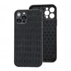 Чехол для iPhone 12 Pro Max Leather case кроко