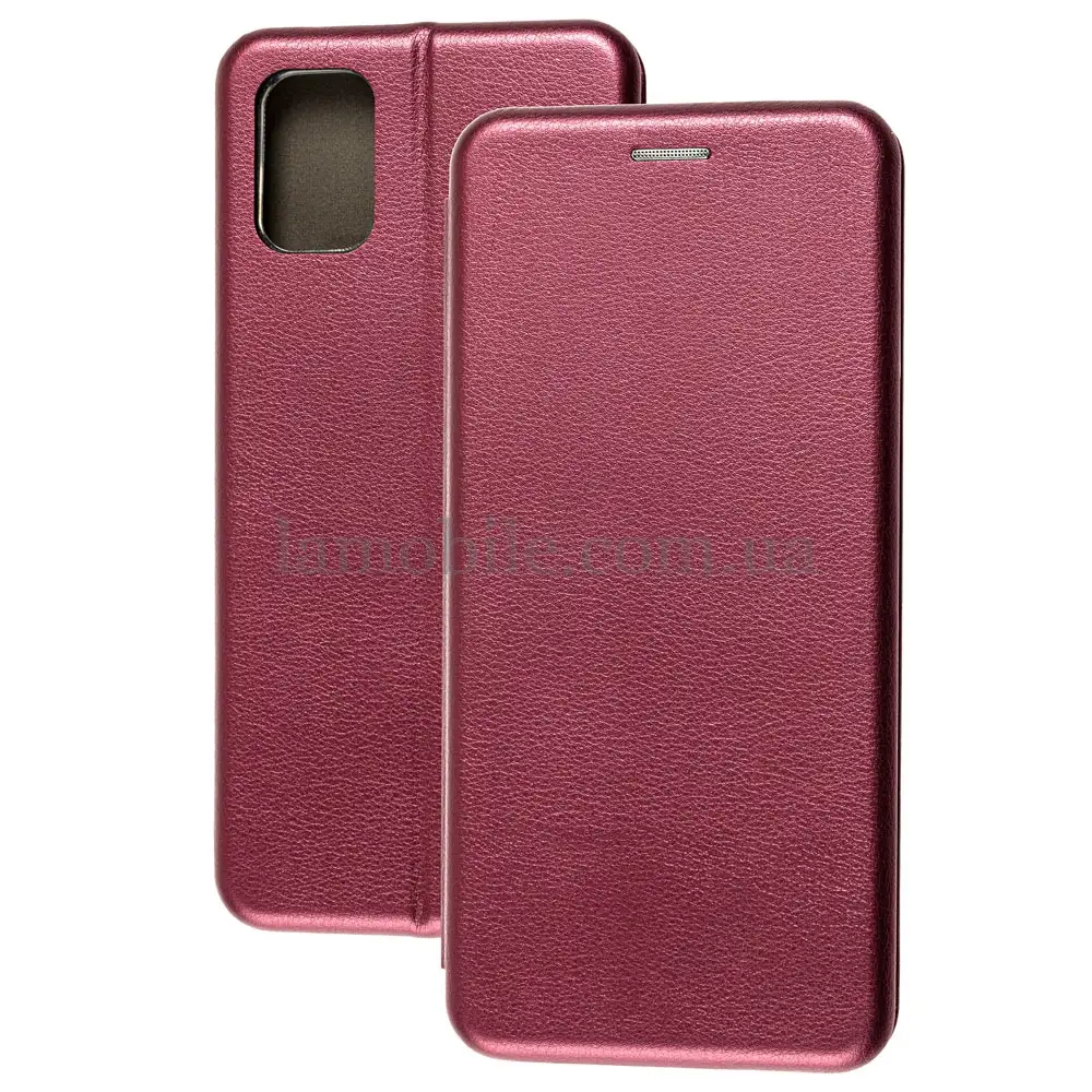 Чохол книжка Premium для Samsung Galaxy M51 (M515) бордовий