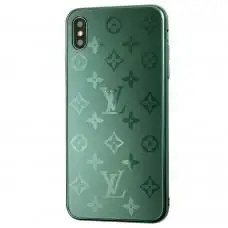 Чохол для iPhone Xs Max glass LV зелений