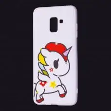 Чохол для Samsung Galaxy A8+ 2018 (A730) "білий єдиноріг"