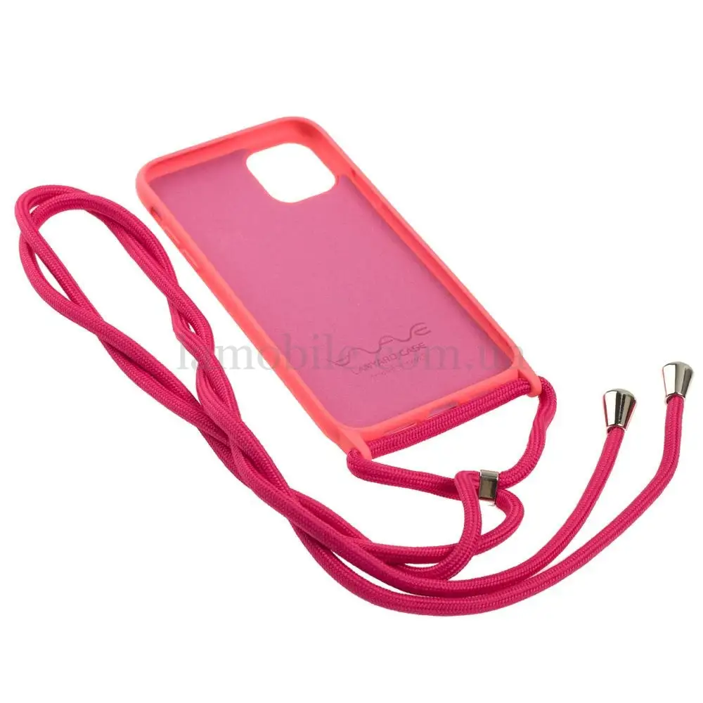 Чехол для iPhone 11 Pro Max Wave Lanyard without logo bright pink