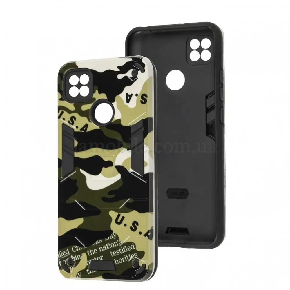 Чехол для Xiaomi Redmi 9C / 10A Military armor camouflage khaki
