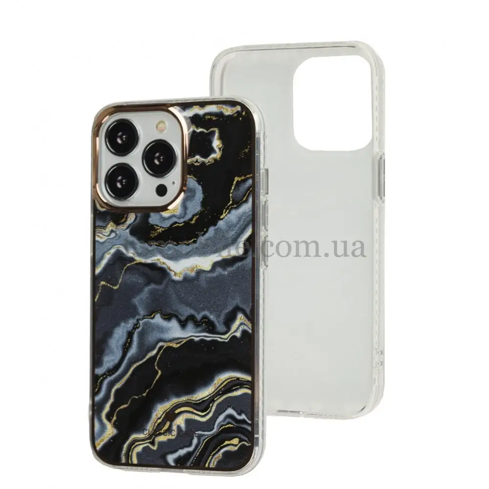Чохол для iPhone 13 Pro Мармур чорний