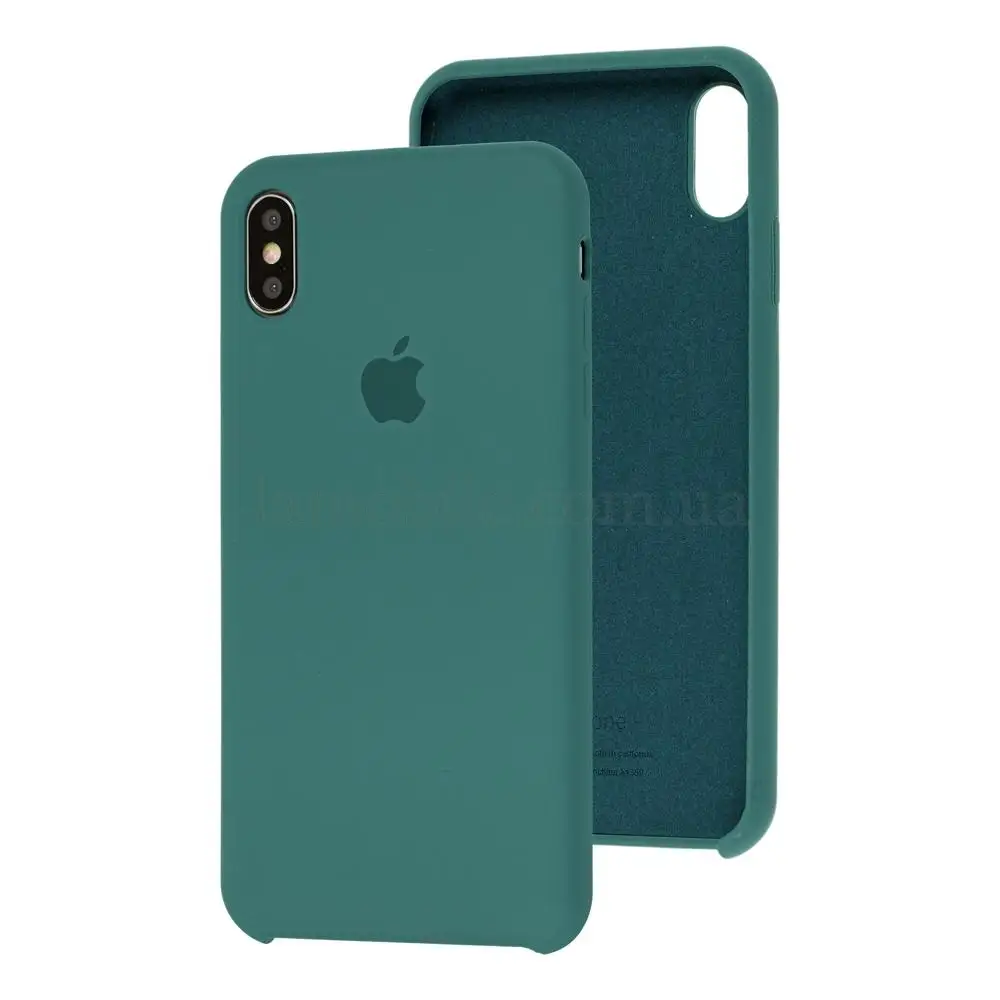 Чохол silicone case для iPhone Xs Max pine green