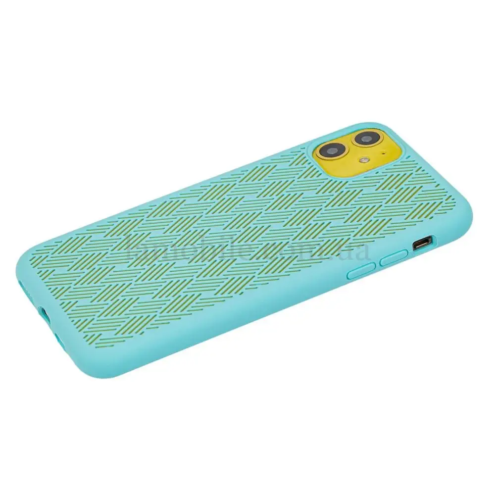 Чохол для iPhone 11 Silicone Weaving бірюзовий