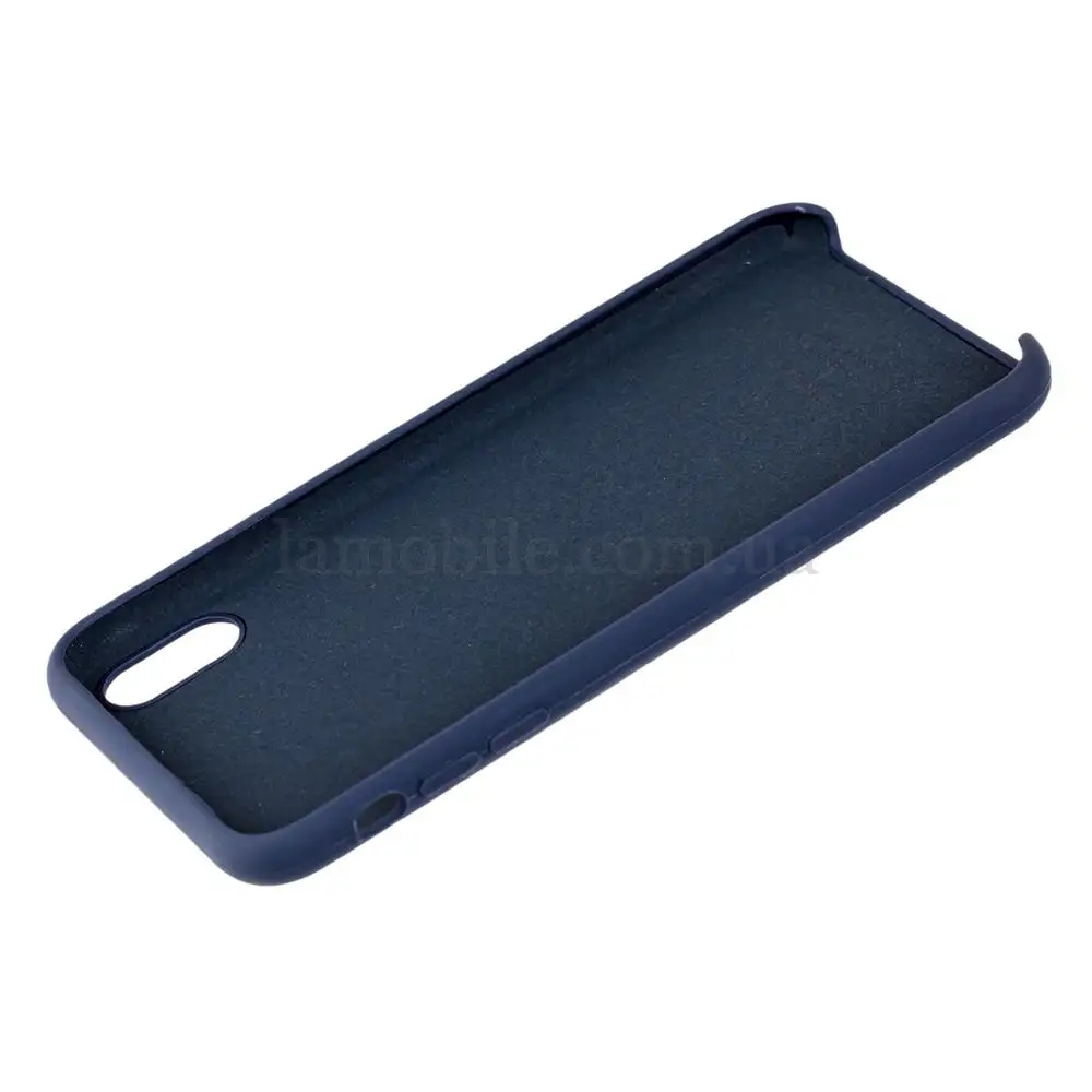 Чохол silicone case для iPhone Xs Max midnight blue