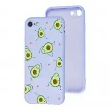Чехол для iPhone 7 / 8 / SE2 Wave Fancy avocado / light purple