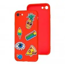 Чехол для iPhone 7 / 8 / SE2 Wave Fancy color style pineapple / red
